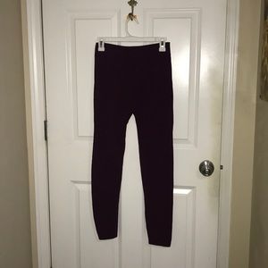 Maroon High Waisted Fleece Leggings!